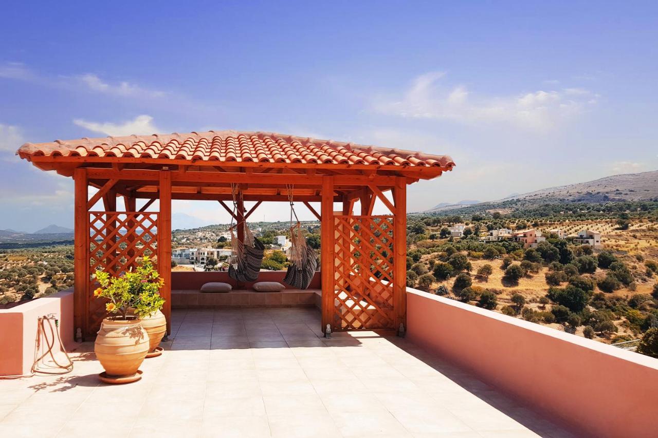 Villa Sunset With Stunning Sea View, Kids Area And Hammocks On Roof Terrace Αγία Τριάδα Εξωτερικό φωτογραφία